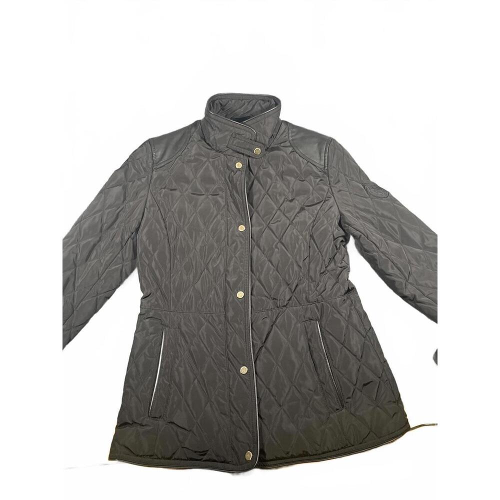 Lauren Ralph Lauren Women's Logo Crest Black Quilted Size Small Jacket NWOT